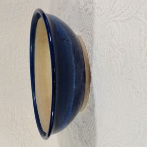 Bruning Ceramic Handcrafted Cobalt Blue Serving Bowl